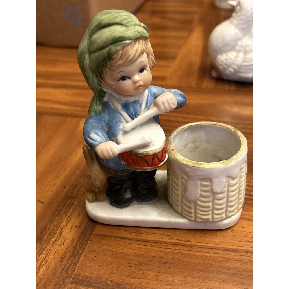 little drummer boy figurine Candle Holder‎ Christmas Luvkins 1978 Jasco